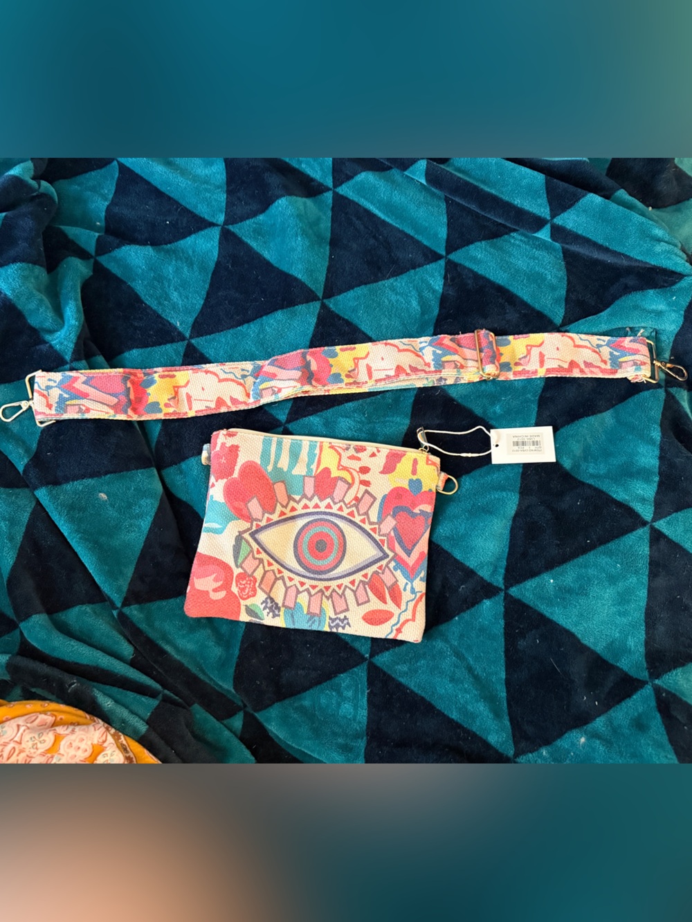 NWT Karma Highway Canvas Crossbody Bag with not-so-evil eye. $19